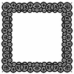 Black lace frame