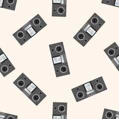 radio , cartoon seamless pattern background