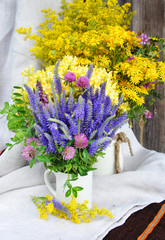 Beautiful bouquets of bright wildflowers