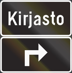 Finnish road sign no. 644 a. Advance location sign