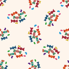 candy , cartoon seamless pattern background