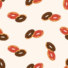 donut , cartoon seamless pattern background