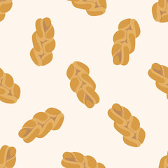 bread , cartoon seamless pattern background