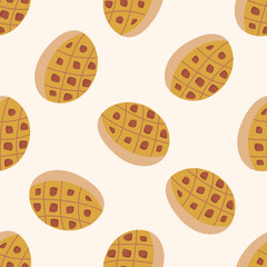 bread , cartoon seamless pattern background