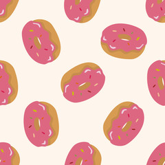 bread , cartoon seamless pattern background