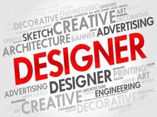 DESIGNER word cloud concept