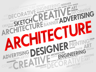Fototapeta premium Architecture word cloud concept