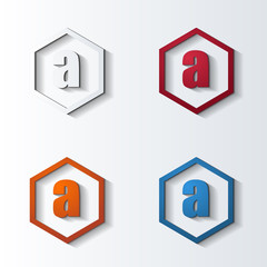 Fototapeta premium icon4colors_hexagon_2_frame_033