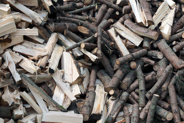 many pieces of wood to burn in the stove to keep warm