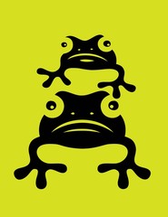 Cute Frog, art vector design