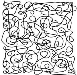 Pattern black line that devious same maze.