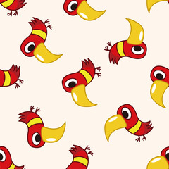 bird cartoon , cartoon seamless pattern background