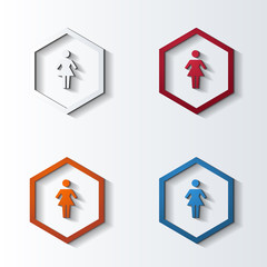 Fototapeta premium icon4colors_hexagon_2_frame_157