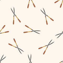 garden shears , cartoon seamless pattern background