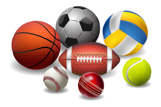 Sports Balls.
All elements are in separate layers and grouped. 