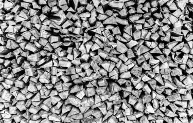 Chopped Fire Wood in a Stack