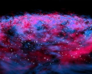 nebula and galaxy