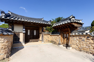 Naklejka premium Traditional Korean House , Andong, South Korea