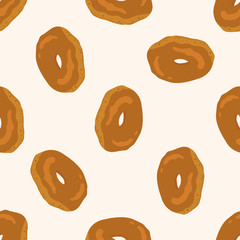 bread , cartoon seamless pattern background