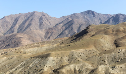 rugged terrain of ladakh, india 