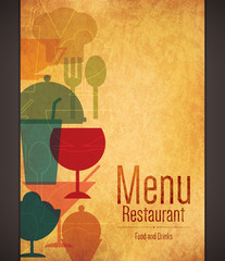 Retro restaurant menu design