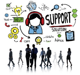 Support Solution Advice Help Care Satisfaction Quality Concept