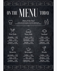 Retro restaurant menu design - 85718690