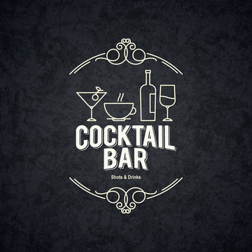 Vintage logotype for bars, restaurant, coffee house, cafeteria