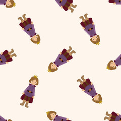 Royal theme prince , cartoon seamless pattern background
