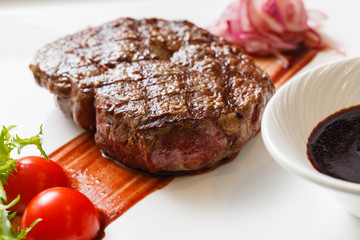 meat steak with sauce