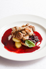 meat with mashed potato