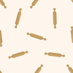 kitchenware rolling pin , cartoon seamless pattern background