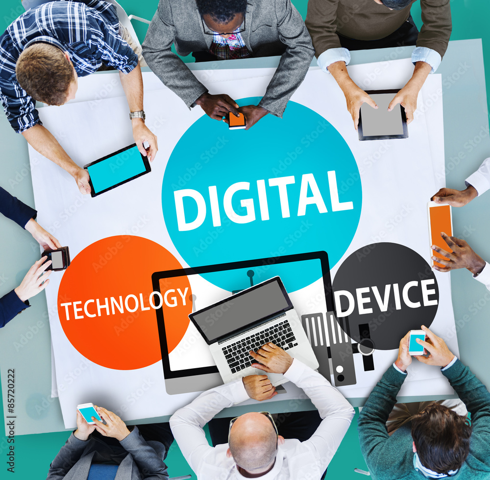 Aufkleber digital device technology internet computer connect concept