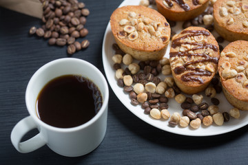Cup of coffee and cookies