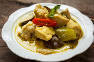 Green Chicken Curry,Thai cuisine.