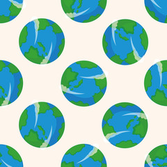 Space earth , cartoon seamless pattern background
