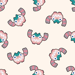 monster cartoon , cartoon seamless pattern background