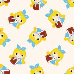 Fototapeta premium fairytale princess , cartoon seamless pattern background