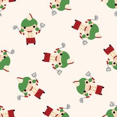 chef , cartoon seamless pattern background