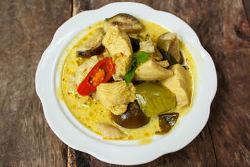 Green Chicken Curry,Thai cuisine.