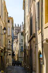 Fototapeta na wymiar Altstadt Gasse in Montpellier