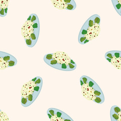 chinese food , cartoon seamless pattern background