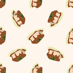 chinese food tofu , cartoon seamless pattern background