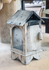 Old wood lamp ,antique Thai fork