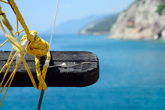 old tacle and gear in marina