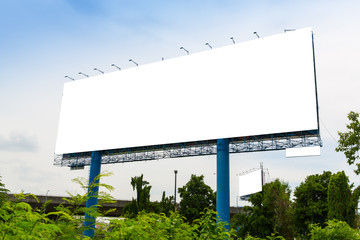 Blank billboard for new ads.