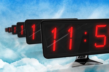 Composite image of clocks