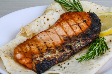 Grilled salmon
