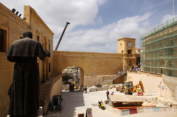 Place de la Citadelle de Rabat en travaux