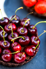 Homemade Raw Vegan Cherry  Tart